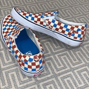 Vans Slip-On Blue/Red Checkers